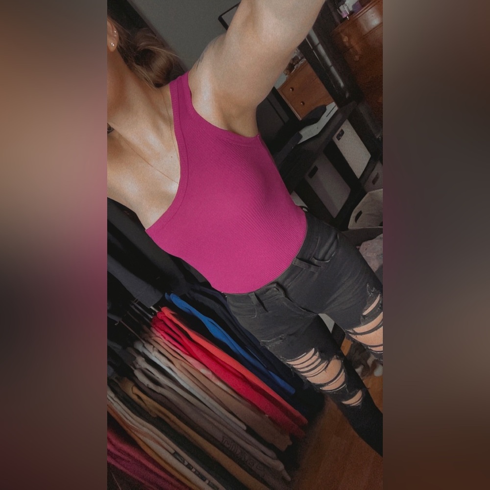 Women's Pink One-Shoulder Top